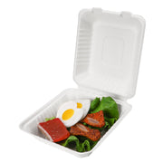 8 x 8 inch , 9 x 9 inch , 10 x 10 inch Bagasse Sugarcane Clamshell