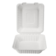 8 x 8 inch , 9 x 9 inch , 10 x 10 inch Bagasse Sugarcane Clamshell