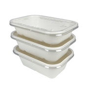 750ml 1000ml 1300ml Bagasse Sugarcane Rectangular Food Container with Sugarcane Lid PET Lid