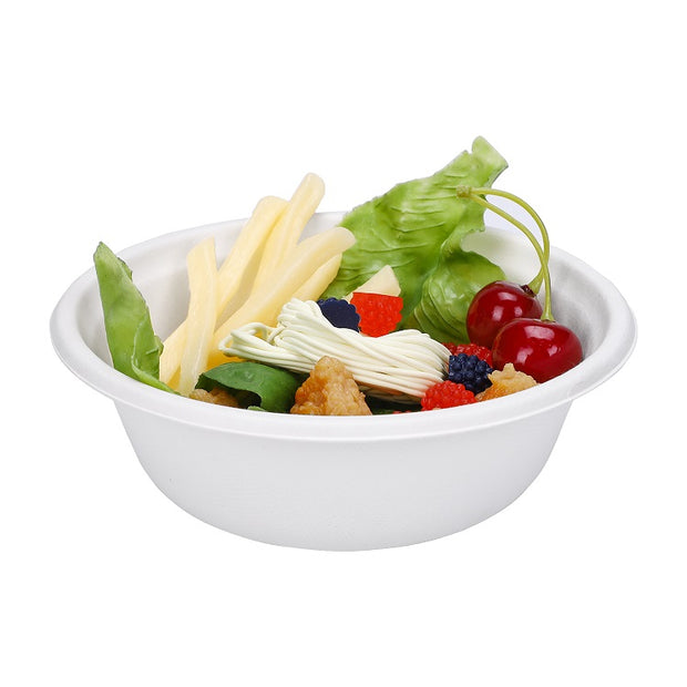 350ml 500ml 800ml Bagasse Sugarcane Bowl with PET Lid