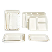 3 Compartment Compostable Bagasse Sugarcane Pulp Lunch Tray