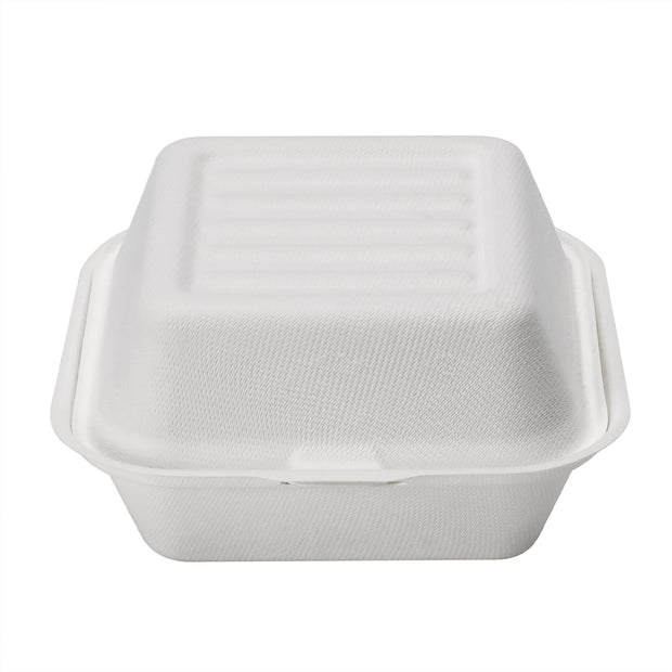 6 inch Bagasse Sugarcane Hamburger Box