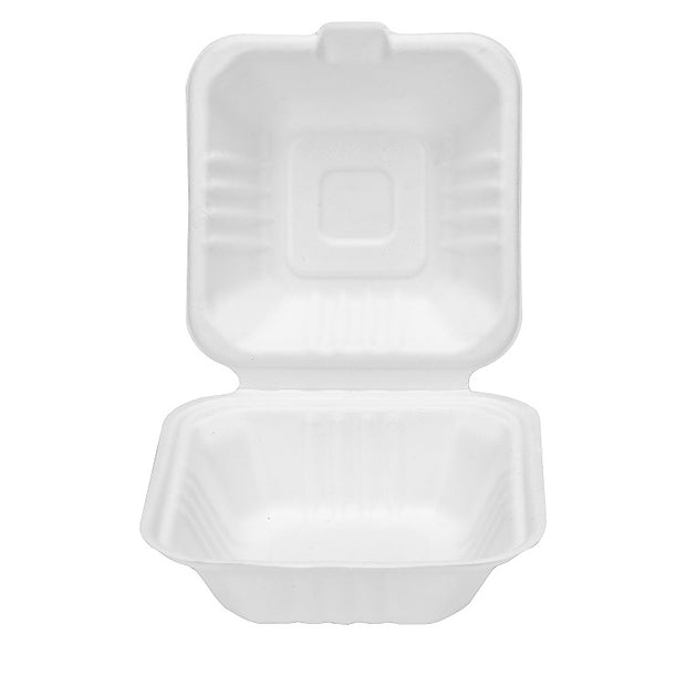 6 inch Bagasse Sugarcane Hamburger Box