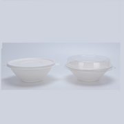 24oz 32oz 40oz 46oz Bagasse Sugarcane Bowls with Sugarcane Lid PET Lid