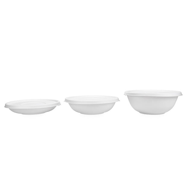 24oz 32oz 40oz 46oz Bagasse Sugarcane Bowls with Sugarcane Lid PET Lid