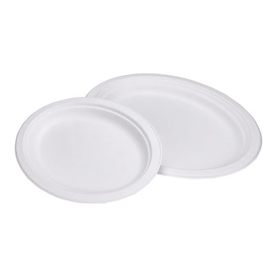 12.5inch x 10inch , 10inch x 7.5inch Bagasse Sugarcane Oval Plate